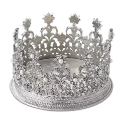 New 🤩 Olivia Riegel Olivia Riegal Silver Diana Crown Wine Coaster Candleholder Silver/white/ Creamy White 🧨 -Many Online Shop unnamed file 285